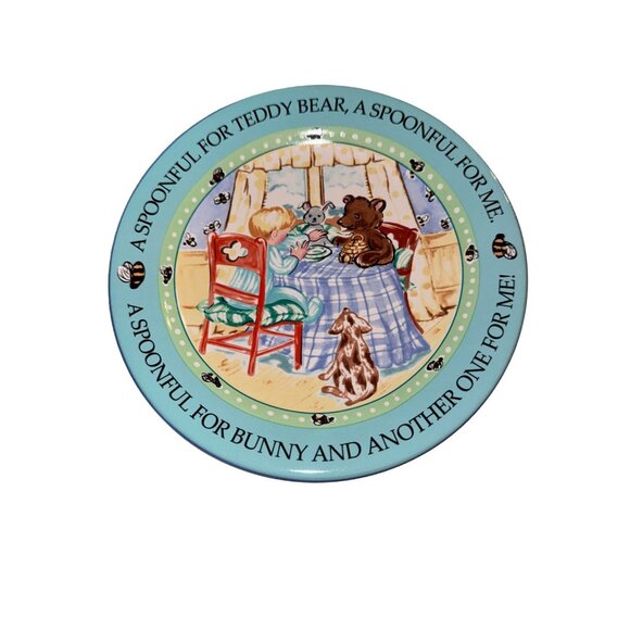 Vintage Global Design Child 3 Piece Dinner Set Boy and Teddy Design - Picture 5 of 16